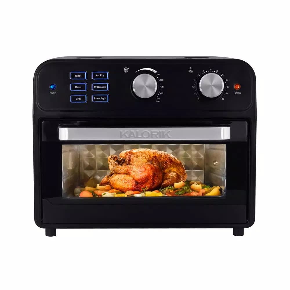 KALORIK 22 Qt. Digital Air Fryer Toaster Oven with Rotisserie - Black