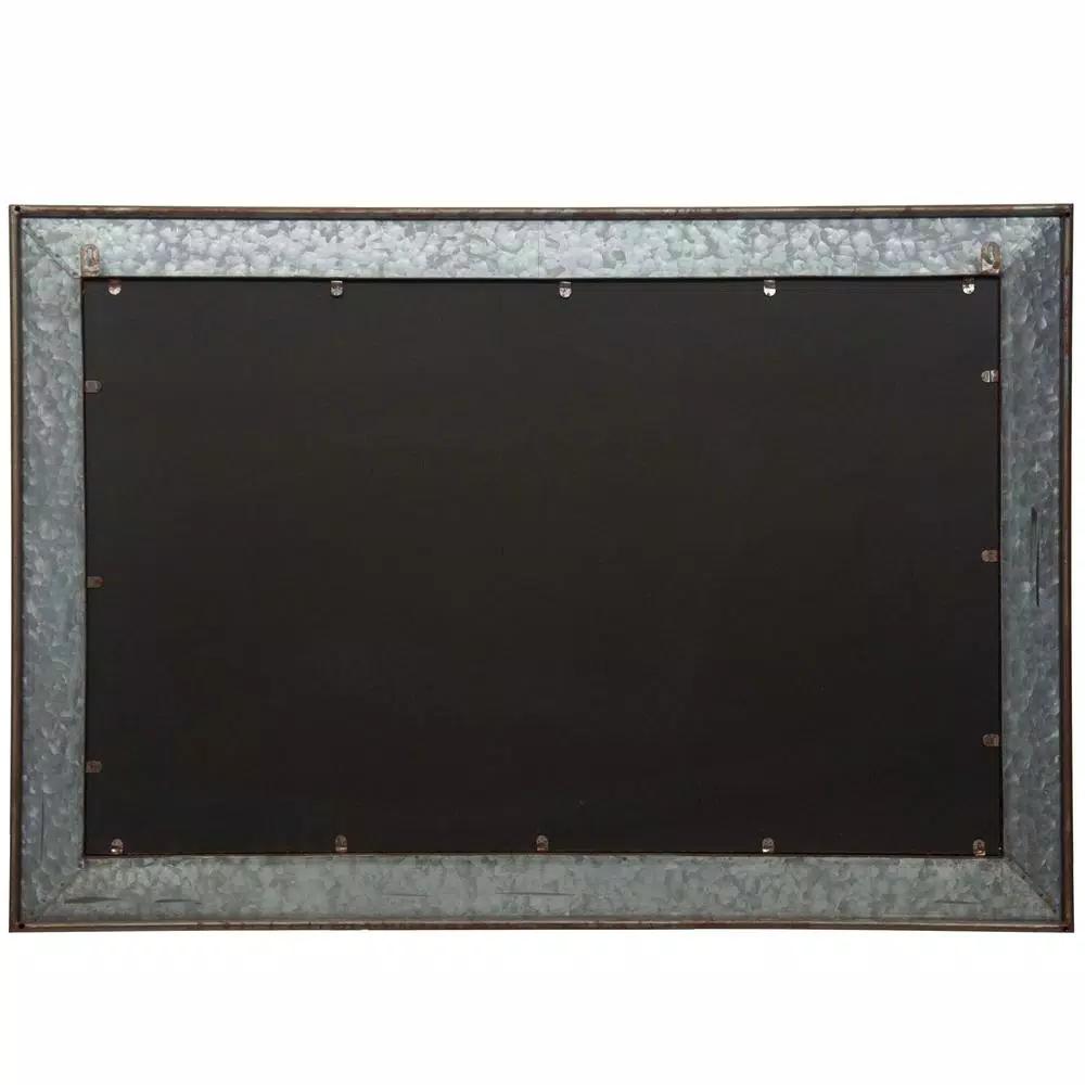 Pinnacle Rustic Galvanized Metal Framed Monthly Chalkboard Calendar Wall Mount Memo Board