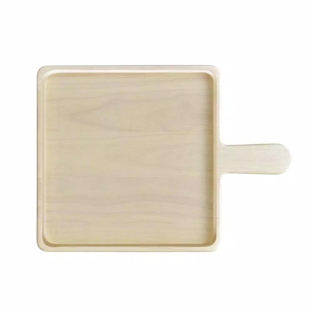 Noritake Hammock Wood 16.5 in. x 12 in. Square Wood Serving Platter, Blonde Finish