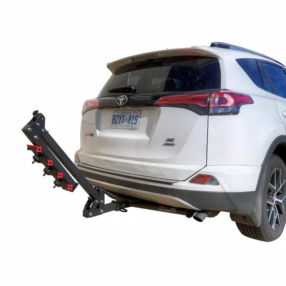 Detail K2 4-Bike Hitch Mounted Bike Rack, 300 lbs Capacity, 2 in. Receiver, Black