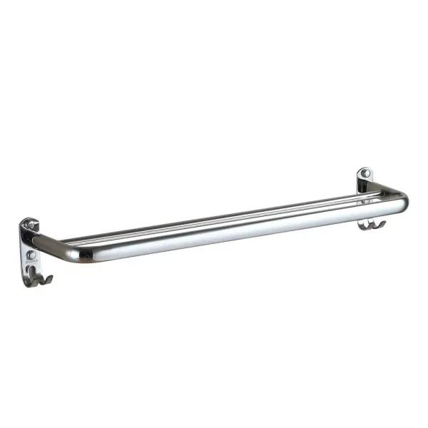 Unbranded 23.5 in. Stainless Steel Towel Rail with 2 Hooks, Chrome Polished Bathroom Towel Rack