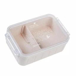 Kitchen Details Simplify Eco-Friendly Natural Plant Fiber Lunch Box Set, 2 Pack, Beige thumbnail 1