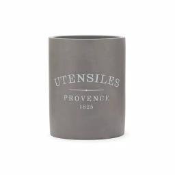 Fox Run 7 in. Slate Grey Round Cement Utensil Holder - Durable Kitchen Tool Crock thumbnail 2