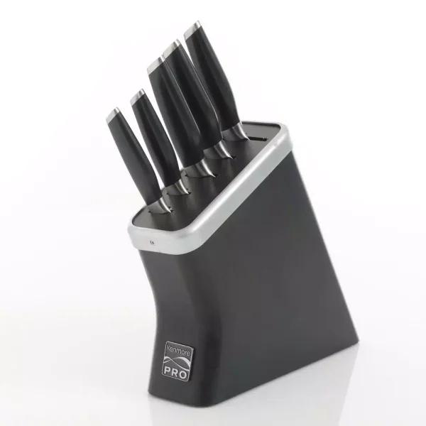 Unbranded Kenmore Pro Truman 6-Piece High Carbon Stainless Steel Cutlery Knife Set with Wood Block