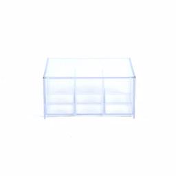 Mind Reader Clear Acrylic 6-Compartment Tea Bag Organizer and Pantry Storage Container with Lid thumbnail 1