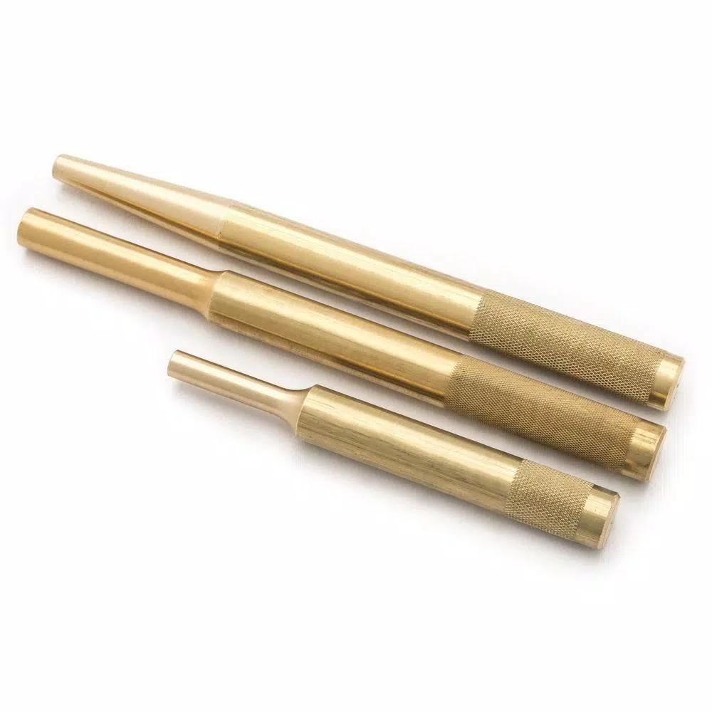 GEARWRENCH 3-Piece Brass Pin Punch Set, Non-Marring & Non-Sparking