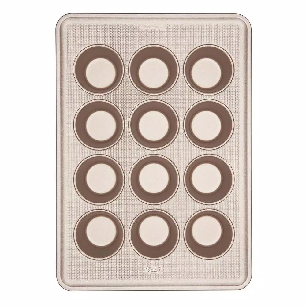 OXO Good Grips Non-Stick Pro 12-Cup Muffin Pan, Commercial-Grade Aluminized Steel