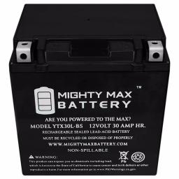 MIGHTY MAX BATTERY YTX30L-BS 12V 30Ah 385 CCA AGM Sealed Lead Acid Powersport Battery thumbnail 2