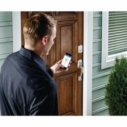 Schlage Sense Smart Deadbolt with Flair Lever Handleset, Satin Nickel thumbnail 5