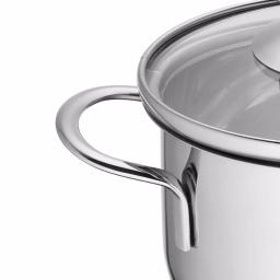 Frieling Küchenprofi 0.7 qt. Stainless Steel Stock Pot with Vented Glass Lid thumbnail 3