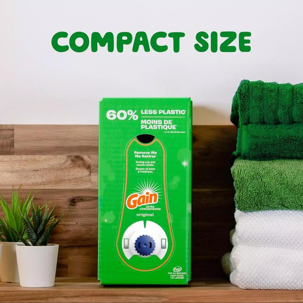 Gain Eco Box Original Liquid Laundry Detergent, 105 oz (96 Loads)