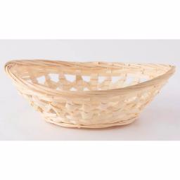 Vintiquewise Natural Bamboo Oval Storage Baskets and Bread Serving Trays, Set of 5 thumbnail 5