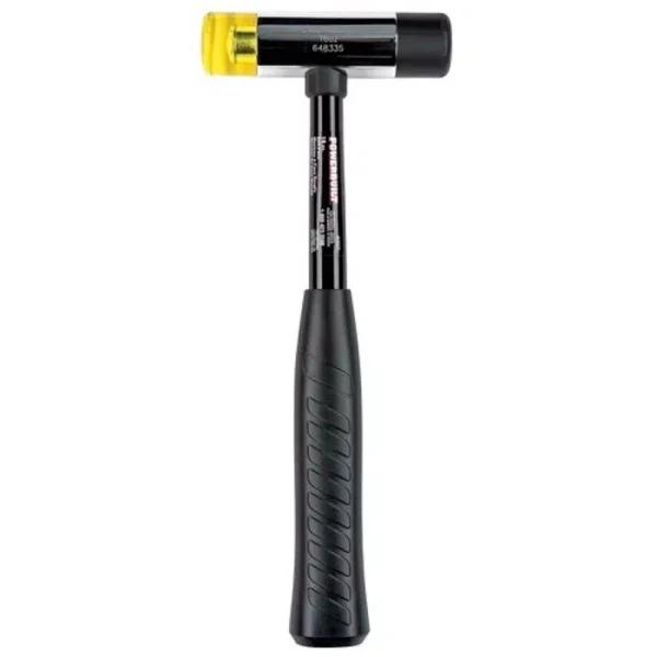 Powerbuilt 16 oz. Soft Face Mallet Hammer with Dual-Headed Rubber and Plastic Striking Heads