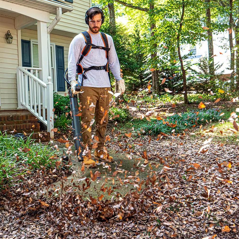 Lawnmaster NO-PULL 31cc Gas Backpack Leaf Blower, 175 MPH, 470 CFM, Electric Start