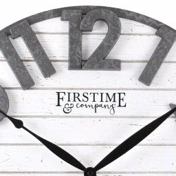 FirsTime & Co. Sawyer Shiplap Wall Clock, 18-in Round Rustic Farmhouse Decor thumbnail 2