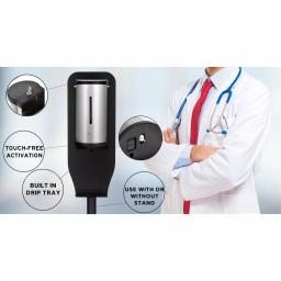 Alpine Industries 800ml Automatic Stainless Steel Gel Sanitizer & Soap Dispenser with Floor Stand thumbnail 5