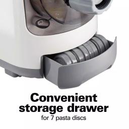 Hamilton Beach Electric Pasta Maker with Internal Scale, 7 Shapes, White thumbnail 6