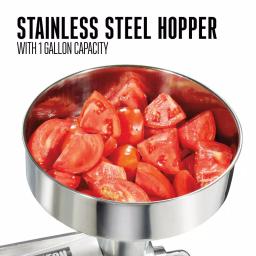 Weston Stainless Steel Food Mill and Fruit Strainer with 1-Gallon Hopper thumbnail 4
