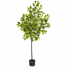 Nearly Natural 61 in. Artificial Lemon Tree with Planter thumbnail 1