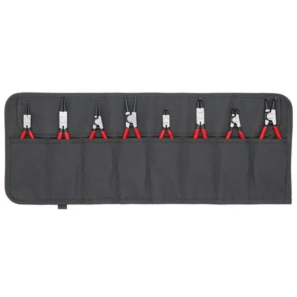KNIPEX 8-Piece Circlip Pliers Set with Polyester Tool Roll