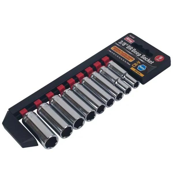 KING 9-Piece 3/8 in. Drive Metric Deep Socket Set