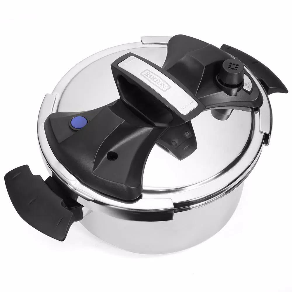 Barton 6 Qt. Stainless Steel Stove Top Pressure Cooker, Induction Compatible with Easy-Lock Lid