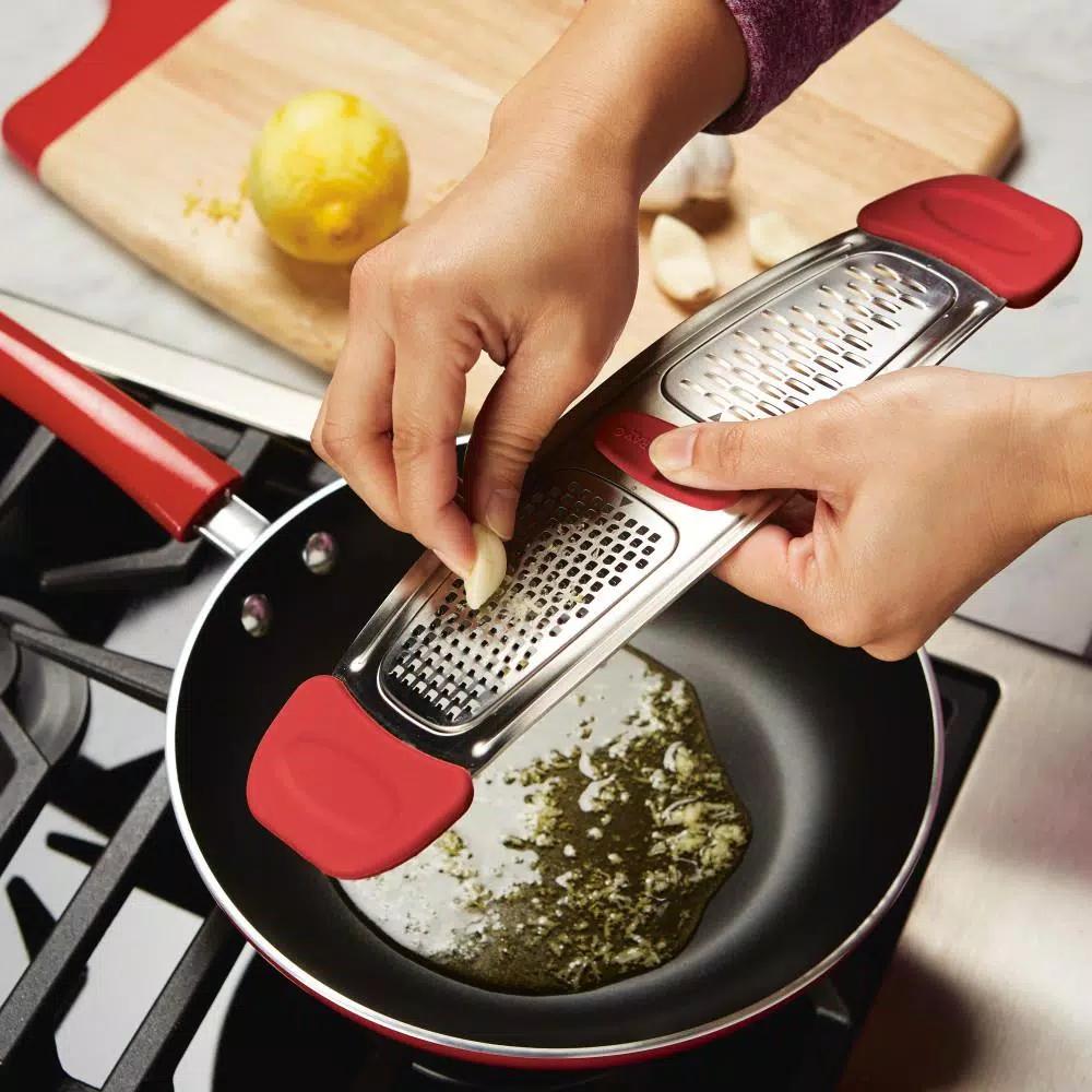 Rachael Ray Stainless Steel Multi-Grater with Red Silicone Handles