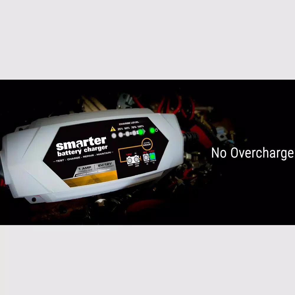 Smartech Products IC-1000 1 Amp 6V/12V Automotive Battery Charger, Maintainer, Repairer & Tester