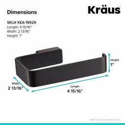 KRAUS Stelios Matte Black Solid Brass Toilet Paper Holder thumbnail 2
