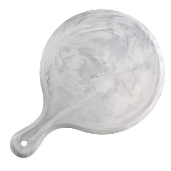 Over and Back Marble Grey Porcelain Round Serving Board
