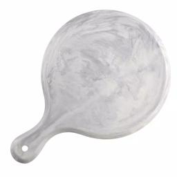 Over and Back Marble Grey Porcelain Round Serving Board thumbnail 1