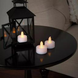 Lavish Home 24-Piece LED Tea Light Candle Set, Battery Operated Flickering Flameless Tealights thumbnail 3