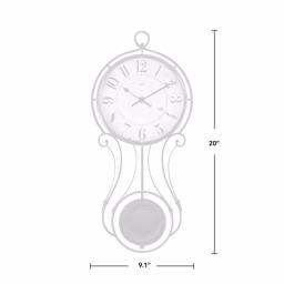 FirsTime & Co. Harwick Pendulum Wall Clock - Black Wrought Iron Farmhouse Decor thumbnail 3