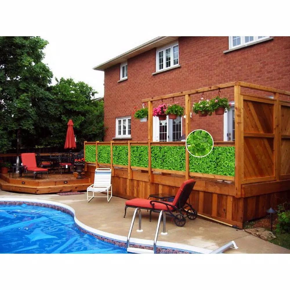 Ejoy GorgeousHome Artificial Ficus Boxwood Hedge Greenery Panels, 20 in. x 20 in. (12-Pack)