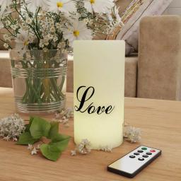 Lavish Home "Love" LED Flameless Candle with Remote Control, Vanilla Scented Real Wax thumbnail 6