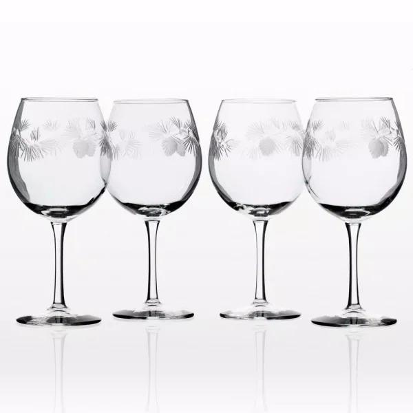 Rolf Glass Icy Pine 18 oz. Clear Balloon Wine Glasses, Set of 4