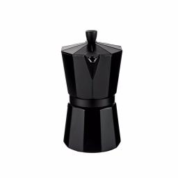 Magefesa Kenia Noir 3-Cup Aluminum Espresso Maker - Black Stovetop Moka Pot thumbnail 5