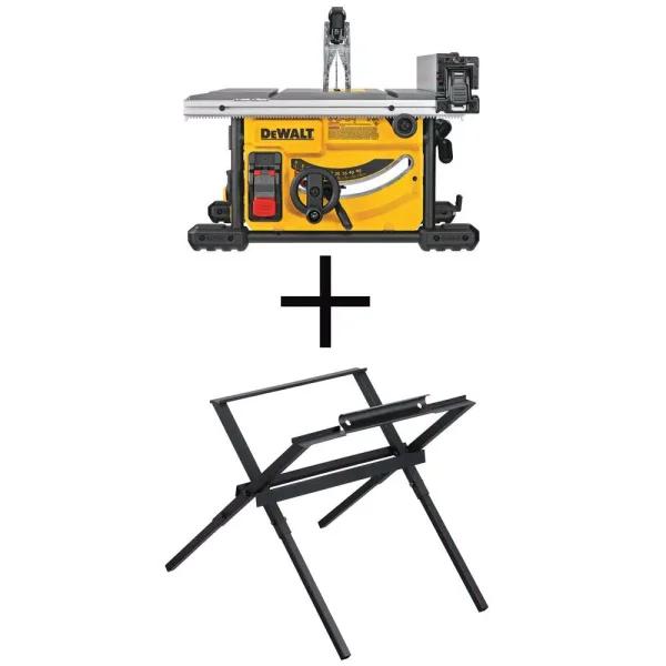DEWALT 8-1/4 in. 15 Amp Corded Compact Jobsite Table Saw with Bonus Stand