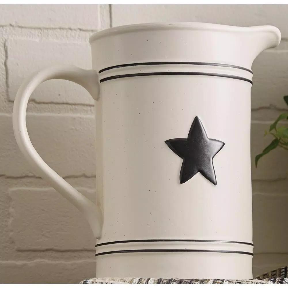 Park Designs Levingston Country Star 72 oz. Stoneware Ceramic Pitcher