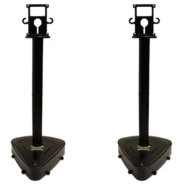 Mr. Chain M R Products X-Treme Duty Heavy-Duty Traffic Control Stanchion, Black (2-Pack)