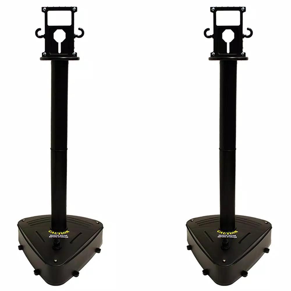 Mr. Chain M R Products X-Treme Duty Heavy-Duty Traffic Control Stanchion, Black (2-Pack)