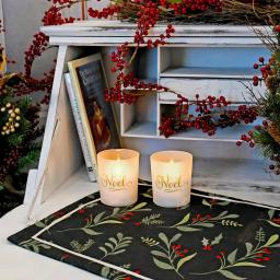 LUMABASE Noel Glass LED Battery Operated Candles with Timer, Gold, Set of 2 thumbnail 4
