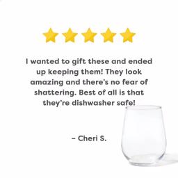 TOSSWARE Reserve Unbreakable 16 oz. Tritan Stemless Wine Glasses, Set of 24 thumbnail 6
