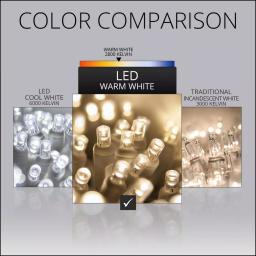 Wintergreen Lighting SoftTwinkle 7 ft. 70-Light LED Warm White Icicle Lights thumbnail 4