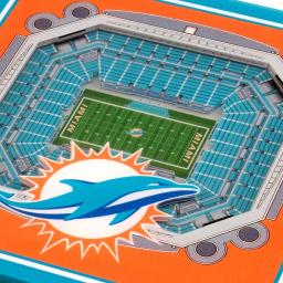 YouTheFan NFL Miami Dolphins StadiumViews 3D Acrylic Coasters, 2-Pack thumbnail 3