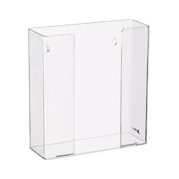 AdirMed Double Box Capacity Acrylic Glove Dispenser, Clear Wall Mount