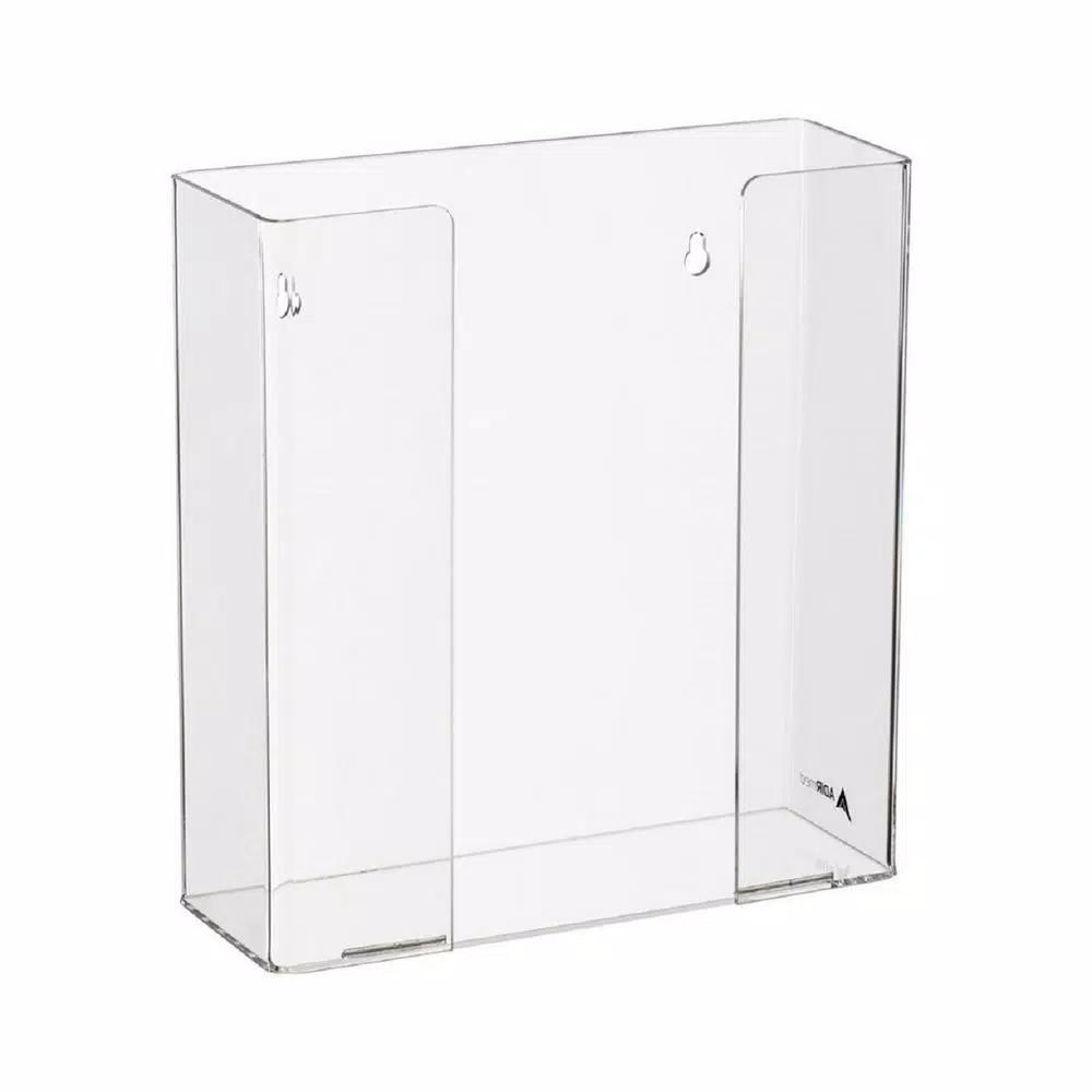 AdirMed Double Box Capacity Acrylic Glove Dispenser, Clear Wall Mount