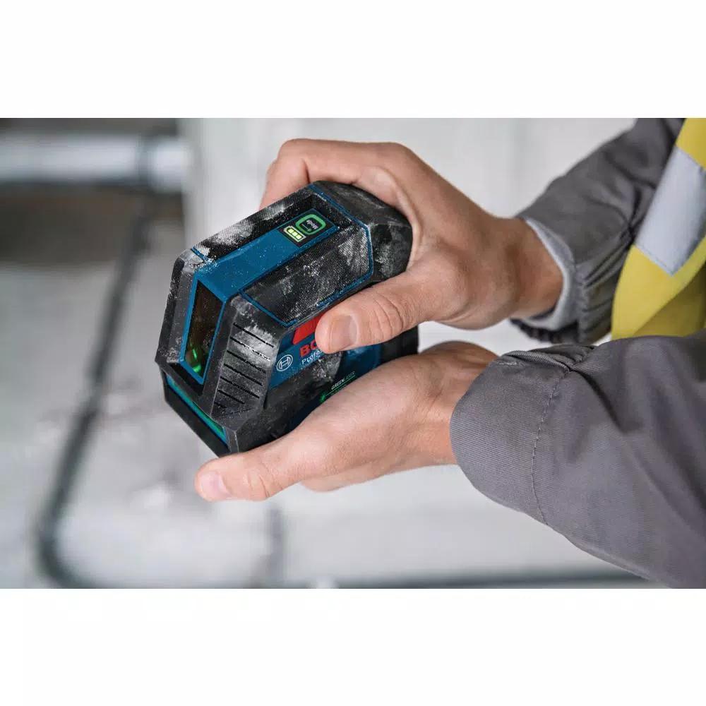 Bosch GLL100-40G Green Beam Self-Leveling Cross-Line Laser Level, 100 ft. Range