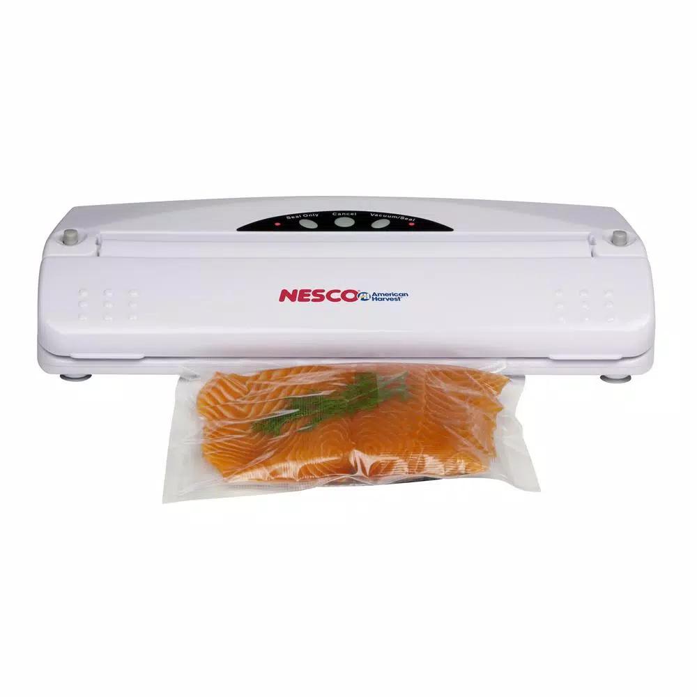 Nesco VS-01 Vacuum Sealer, White Automatic Food Sealer with 20 Bags