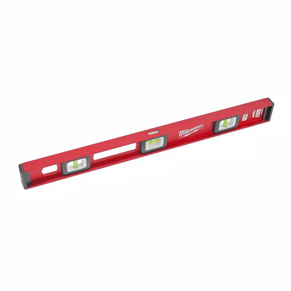 Milwaukee 24 in. Magnetic I-Beam Level, Aluminum Frame